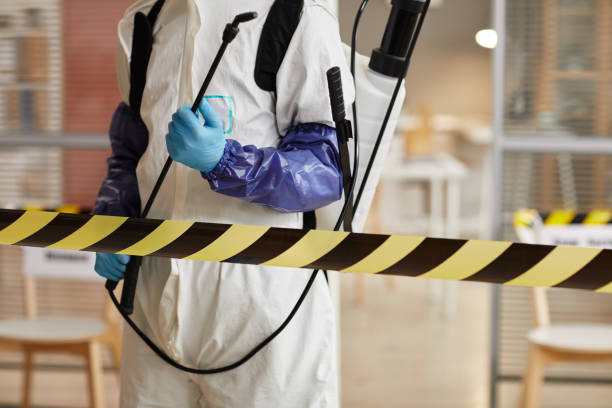 Professional Sewage Cleanup technician working in Creston, OH